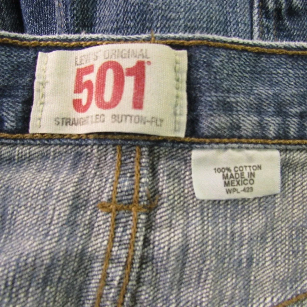 Levis 501 Jeans Mens 36x36 Original Straight Leg Blue‎ Denim Button Fly Classic